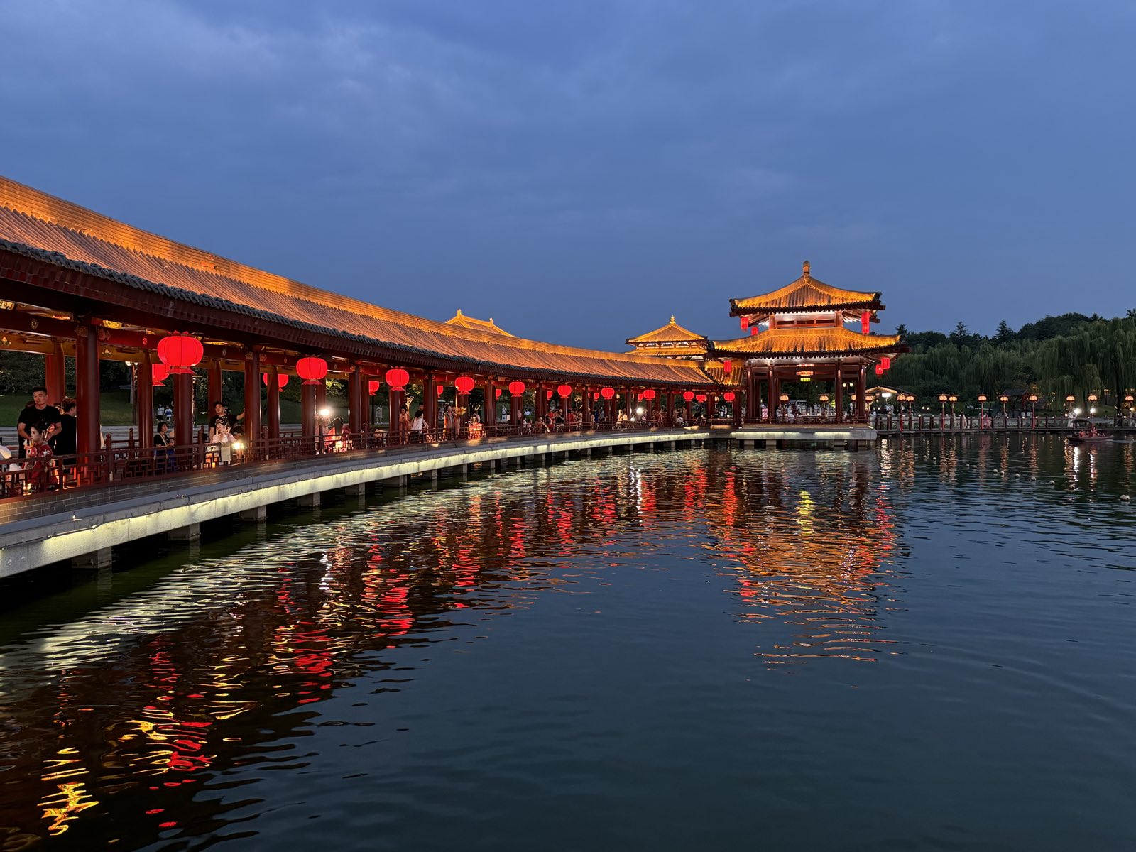 Lantern-lit walkway in Xi'an